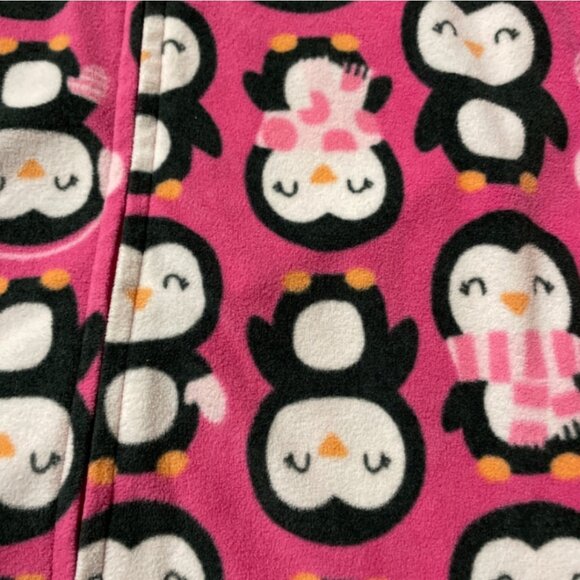 Carter's fleece sleeper footie pajamas pink penguins size 2T - Picture 3 of 8